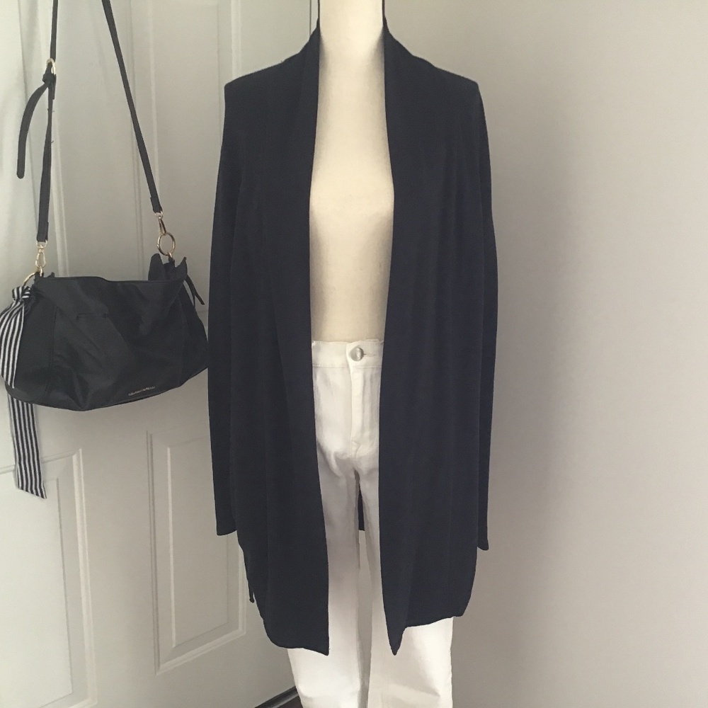HSN soft and cozy adjustable side ruched cardigan ( m) PLUS FREE TUNIC